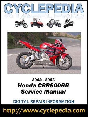 cover image of Honda CBR600RR 2003-2006 Service Manual